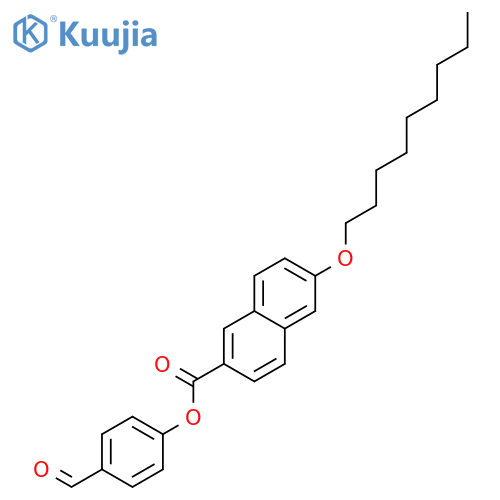 2-Naphthalenecarboxylic acid, 6-(nonyloxy)-, 4-formylphenyl ester structure