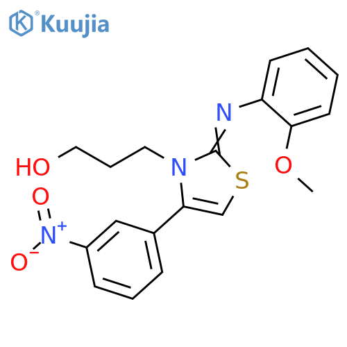 3-(2Z)-2-(2-methoxyphenyl)imino-4-(3-nitrophenyl)-2,3-dihydro-1,3-thiazol-3-ylpropan-1-ol structure