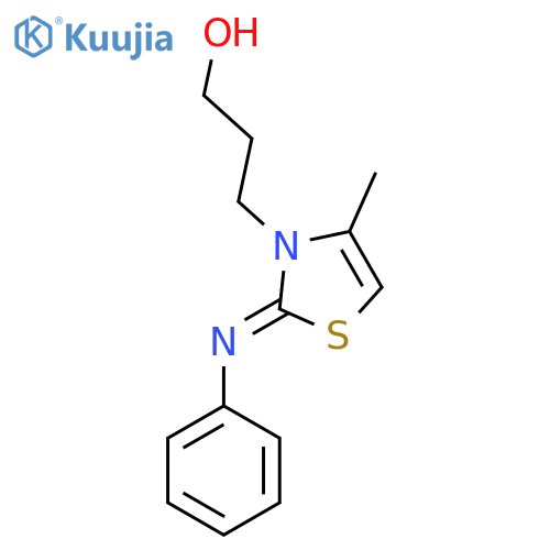 3-(2Z)-4-methyl-2-(phenylimino)-2,3-dihydro-1,3-thiazol-3-ylpropan-1-ol structure