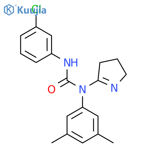 1-(3-chlorophenyl)-3-(3,4-dihydro-2H-pyrrol-5-yl)-3-(3,5-dimethylphenyl)urea structure