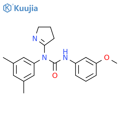 3-(3,4-dihydro-2H-pyrrol-5-yl)-3-(3,5-dimethylphenyl)-1-(3-methoxyphenyl)urea structure