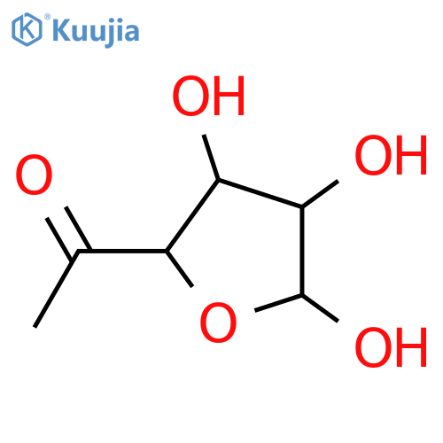 b-D-xylo-Hexofuranos-5-ulose,6-deoxy- (9CI) structure