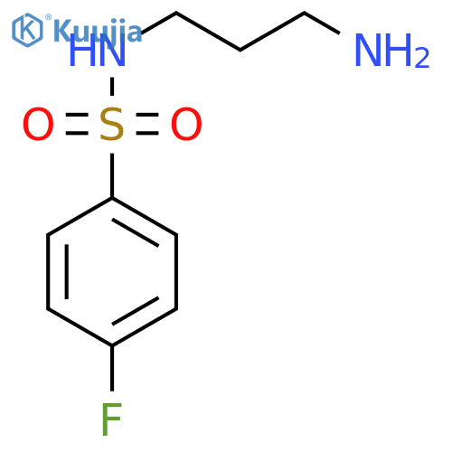 N-(3-aminopropyl)-4-fluorobenzenesulfonamide structure