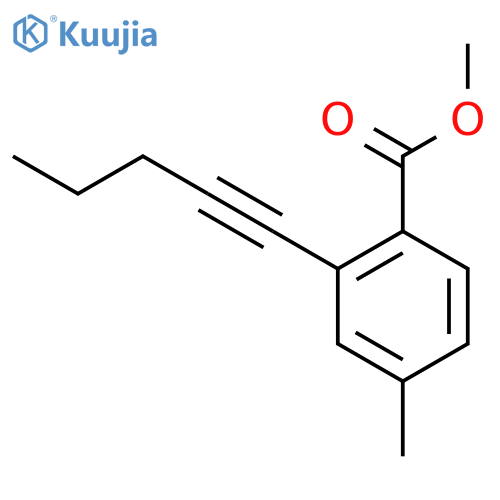 BENZOIC ACID, 4-METHYL-2-(1-PENTYNYL)-, METHYL ESTER structure