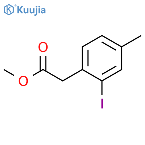 Benzeneacetic acid, 2-iodo-4-methyl-, methyl ester structure