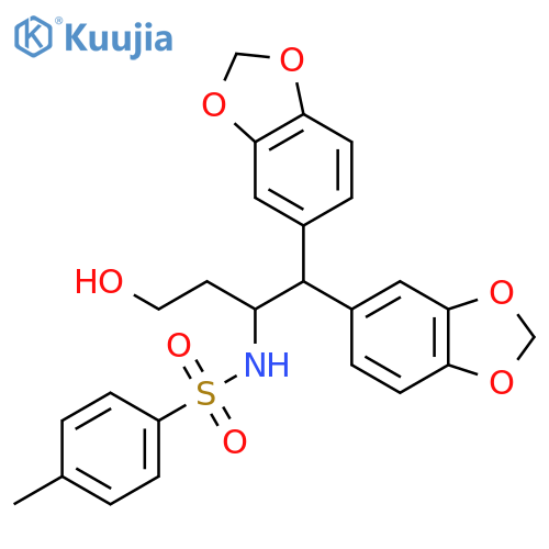 Benzenesulfonamide,N-[(1S)-1-[bis(1,3-benzodioxol-5-yl)methyl]-3-hydroxypropyl]-4-methyl- structure