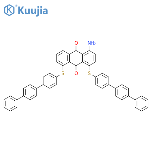 9,10-Anthracenedione, 1-amino-4,5-bis([1,1':4',1''-terphenyl]-4-ylthio)- structure