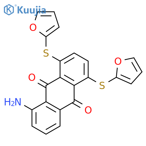 9,10-ANTHRACENEDIONE, 5-AMINO-1,4-BIS(2-FURANYLTHIO)- structure