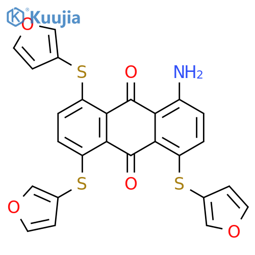 9,10-ANTHRACENEDIONE, 1-AMINO-4,5,8-TRIS(3-FURANYLTHIO)- structure