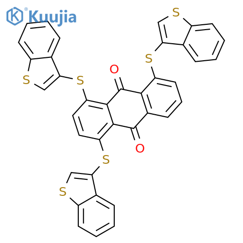 9,10-Anthracenedione, 1,4,5-tris(benzo[b]thien-3-ylthio)- structure
