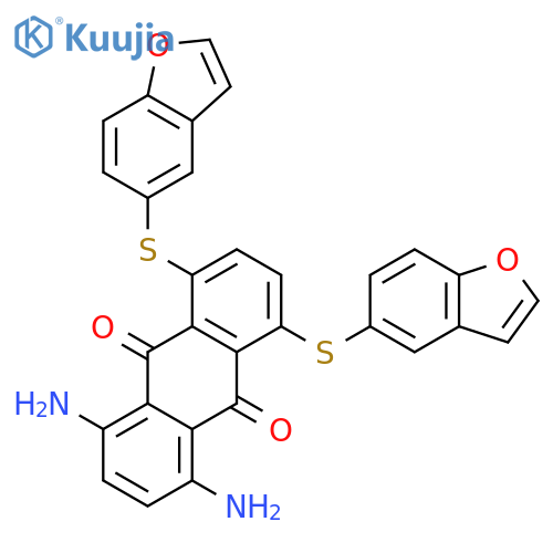 9,10-ANTHRACENEDIONE, 1,4-DIAMINO-5,8-BIS(5-BENZOFURANYLTHIO)- structure