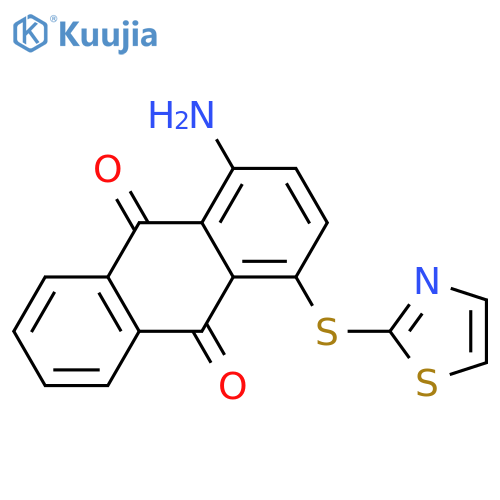 9,10-ANTHRACENEDIONE, 1-AMINO-4-(2-THIAZOLYLTHIO)- structure
