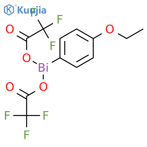 Bismuthine, (4-ethoxyphenyl)bis[(trifluoroacetyl)oxy]- structure