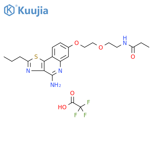 Propanamide,N-[2-[2-[(4-amino-2-propylthiazolo[4,5-c]quinolin-7-yl)oxy]ethoxy]ethyl]-,mono(trifluoroacetate) structure
