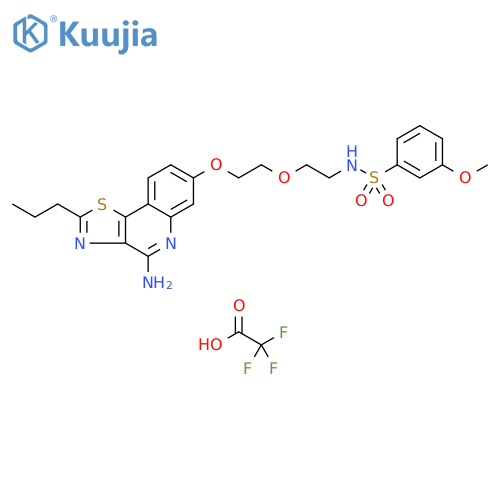 Benzenesulfonamide,N-[2-[2-[(4-amino-2-propylthiazolo[4,5-c]quinolin-7-yl)oxy]ethoxy]ethyl]-3-methoxy-, mono(trifluoroacetate) structure