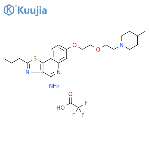 Thiazolo[4,5-c]quinolin-4-amine,7-[2-[2-(4-methyl-1-piperidinyl)ethoxy]ethoxy]-2-propyl-,mono(trifluoroacetate) structure