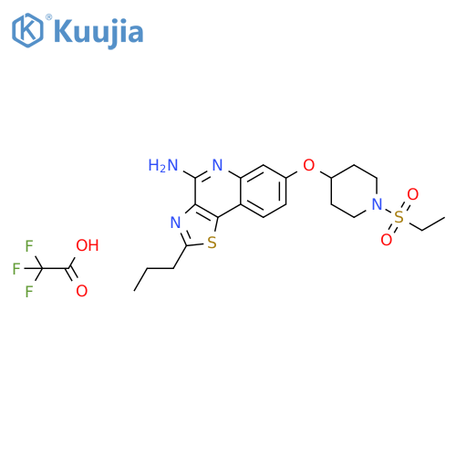 Piperidine,4-[(4-amino-2-propylthiazolo[4,5-c]quinolin-7-yl)oxy]-1-(ethylsulfonyl)-,mono(trifluoroacetate) structure