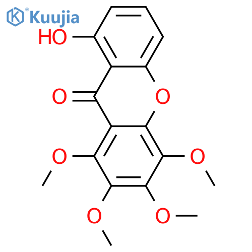 1,2,3,4,8-Pentahydroxyxanthone; 1,2,3,4-Tetra-Me ether structure