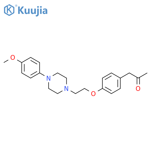 2-PROPANONE, 1-[4-[2-[4-(4-METHOXYPHENYL)-1-PIPERAZINYL]ETHOXY]PHENYL]- structure