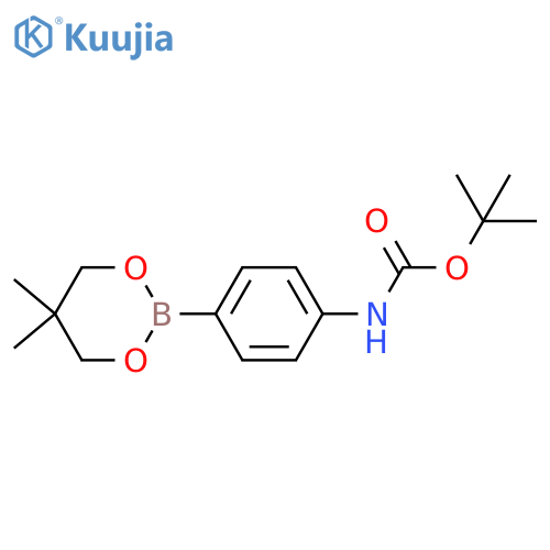 Carbamic acid, [4-(5,5-dimethyl-1,3,2-dioxaborinan-2-yl)phenyl]-,1,1-dimethylethyl ester structure