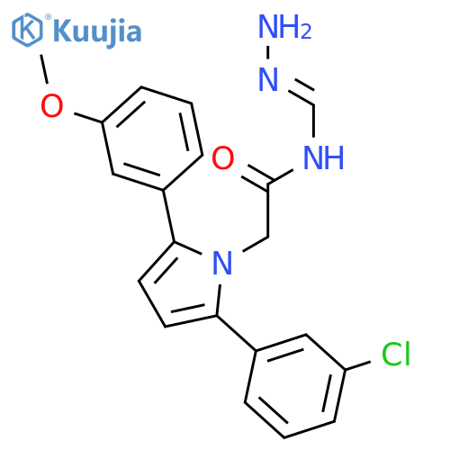 1H-Pyrrole-1-acetamide,N-(aminoiminomethyl)-2-(3-chlorophenyl)-5-(3-methoxyphenyl)- structure