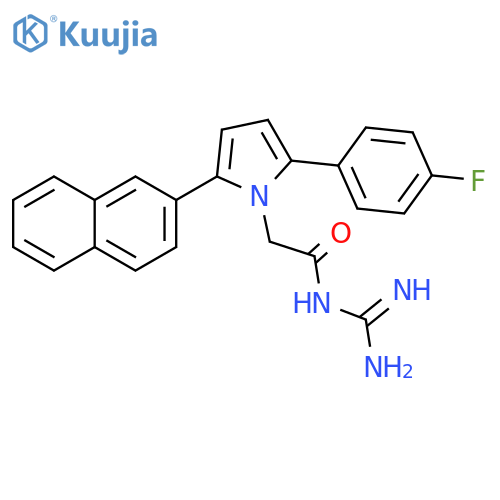 1H-Pyrrole-1-acetamide,N-(aminoiminomethyl)-2-(4-fluorophenyl)-5-(2-naphthalenyl)- structure