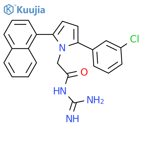 1H-Pyrrole-1-acetamide,N-(aminoiminomethyl)-2-(3-chlorophenyl)-5-(1-naphthalenyl)- structure