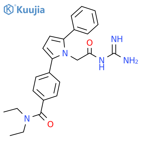 1H-Pyrrole-1-acetamide,N-(aminoiminomethyl)-2-[4-[(diethylamino)carbonyl]phenyl]-5-phenyl- structure