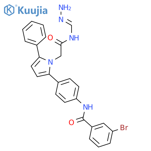 1H-Pyrrole-1-acetamide,N-(aminoiminomethyl)-2-[4-[(3-bromobenzoyl)amino]phenyl]-5-phenyl- structure