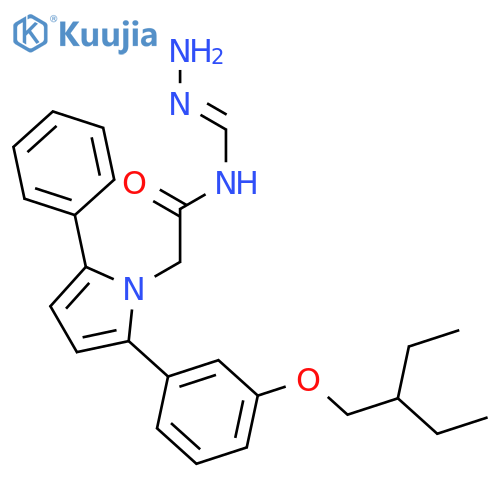 1H-Pyrrole-1-acetamide,N-(aminoiminomethyl)-2-[3-(2-ethylbutoxy)phenyl]-5-phenyl- structure
