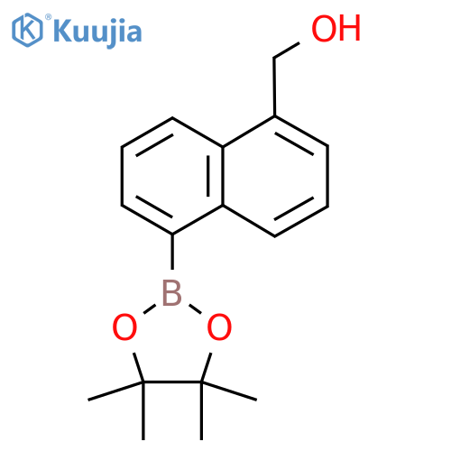 5-(4,4,5,5-tetramethyl-1,3,2-dioxaborolan-2-yl)naphthalen-1-ylmethanol structure