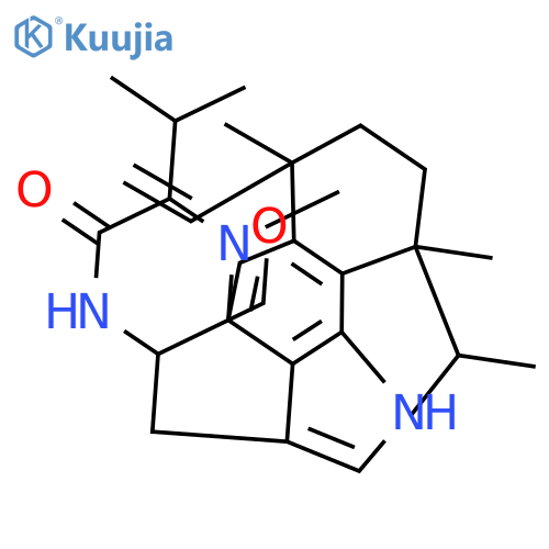 (4S,7S,10R,13R)-10-ethenyl-4-(methoxymethyl)-8,10,13-trimethyl-7,13-di(propan-2-yl)-1,3,4,5,7,8,10,11,12,13-decahydro-6H-benzo[g][1,4]diazonino[7,6,5-cd]indol-6-one structure