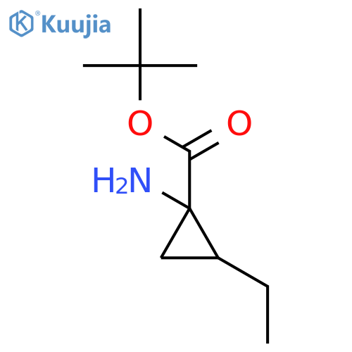 Cyclopropanecarboxylic acid, 1-amino-2-ethyl-, 1,1-dimethylethyl ester structure