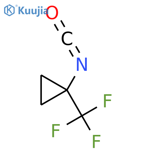 1-Isocyanato-1-(trifluoromethyl)cyclopropane structure