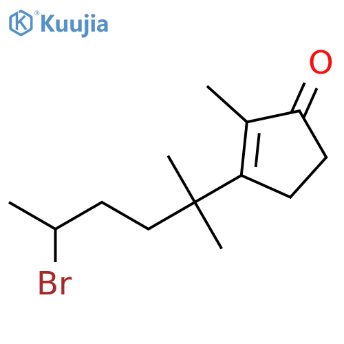 2-Cyclopenten-1-one, 3-(4-bromo-1,1-dimethylpentyl)-2-methyl- structure