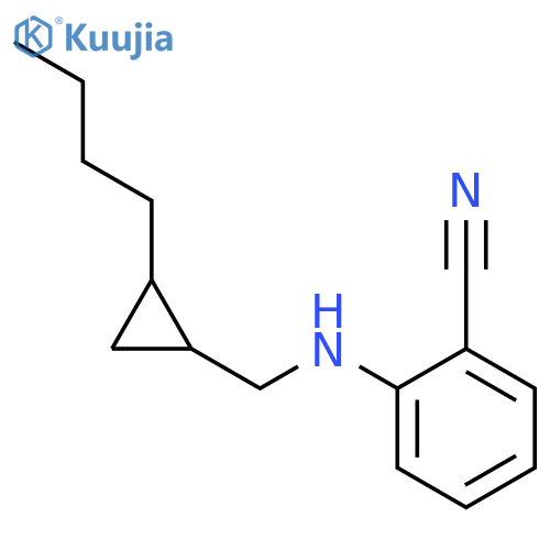 BENZONITRILE, 2-[[(2-BUTYLCYCLOPROPYL)METHYL]AMINO]- structure