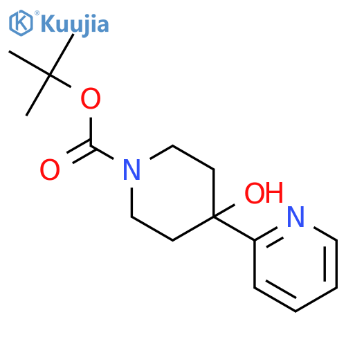 tert-Butyl 4-hydroxy-4-(pyridin-2-yl)piperidine-1-carboxylate structure