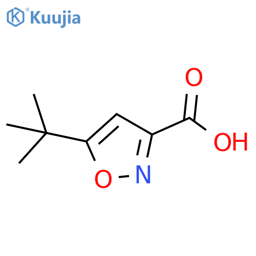 5-tert-butyl-1,2-oxazole-3-carboxylic acid structure
