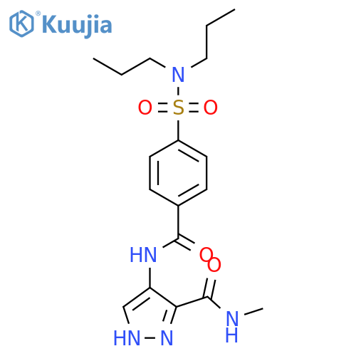 1H-Pyrazole-3-carboxamide,4-[[4-[(dipropylamino)sulfonyl]benzoyl]amino]-N-methyl- structure