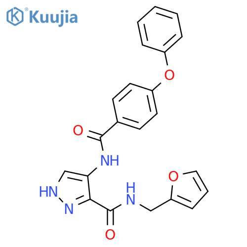 1H-Pyrazole-3-carboxamide,N-(2-furanylmethyl)-4-[(4-phenoxybenzoyl)amino]- structure