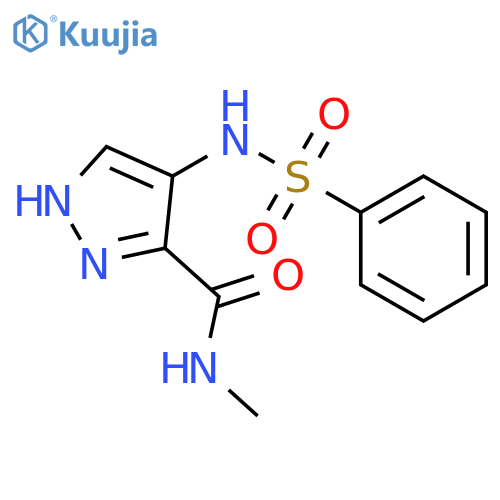 1H-Pyrazole-3-carboxamide, N-methyl-4-[(phenylsulfonyl)amino]- structure