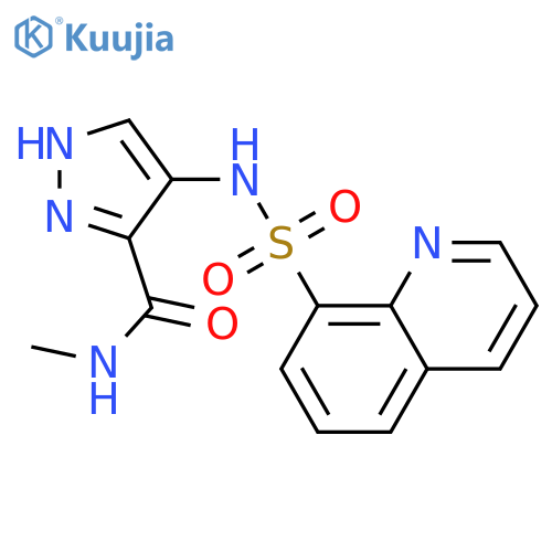 1H-Pyrazole-3-carboxamide, N-methyl-4-[(8-quinolinylsulfonyl)amino]- structure