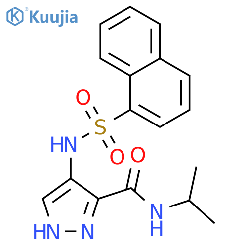1H-Pyrazole-3-carboxamide,N-(1-methylethyl)-4-[(1-naphthalenylsulfonyl)amino]- structure
