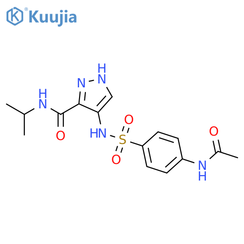 1H-Pyrazole-3-carboxamide,4-[[[4-(acetylamino)phenyl]sulfonyl]amino]-N-(1-methylethyl)- structure