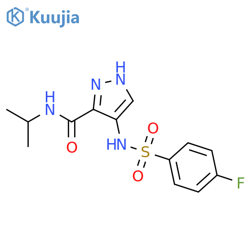 1H-Pyrazole-3-carboxamide,4-[[(4-fluorophenyl)sulfonyl]amino]-N-(1-methylethyl)- structure