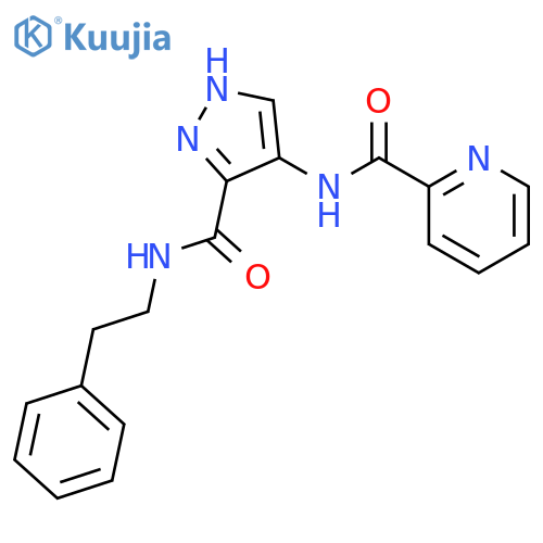 2-Pyridinecarboxamide,N-[3-[[(2-phenylethyl)amino]carbonyl]-1H-pyrazol-4-yl]- structure