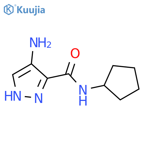 1H-Pyrazole-3-carboxamide, 4-amino-N-cyclopentyl- structure