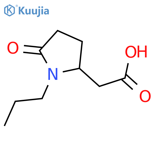 2-(5-oxo-1-propylpyrrolidin-2-yl)acetic acid structure
