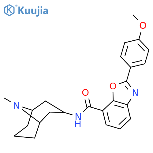 7-Benzoxazolecarboxamide,2-(4-methoxyphenyl)-N-(9-methyl-9-azabicyclo[3.3.1]non-3-yl)- structure