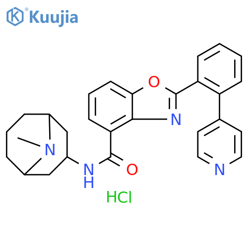 4-Benzoxazolecarboxamide,N-(9-methyl-9-azabicyclo[3.3.1]non-3-yl)-2-[2-(4-pyridinyl)phenyl]-,dihydrochloride structure